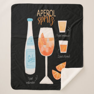 Aperol Spritz Cocktail Sherpa Deken