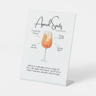 Aperol Spritz Cocktail Sokkelbord Reclamebord Met Voetstuk