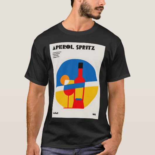 Aperol Spritz Cocktail T-shirt (Voorkant)