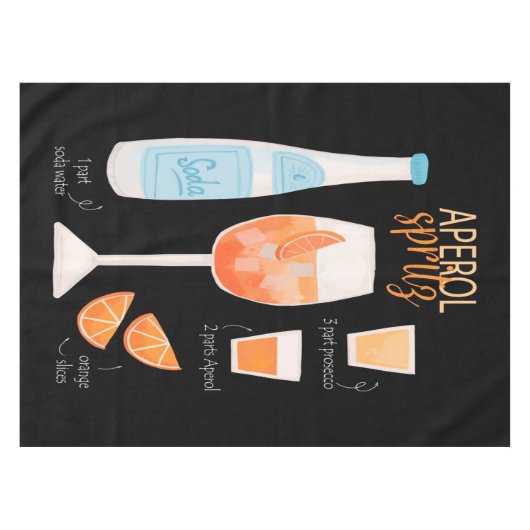 Aperol Spritz Cocktail Tafelkleed (Voorkant (Horizontaal))