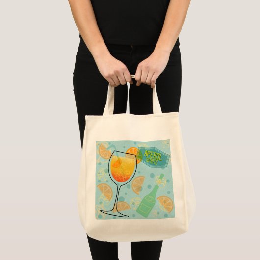 Aperol Spritz Cocktail Tote Bag (Voorkant (product))