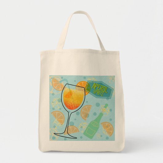 Aperol Spritz Cocktail Tote Bag (Voorkant)