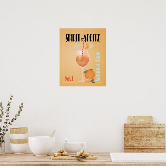 Aperol Spritz Cocktail | Vibrant Spritz-Drink Poster (Keuken)