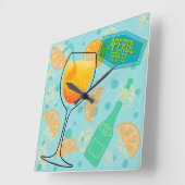Aperol Spritz Cocktail Vierkante Klok (Hoek)