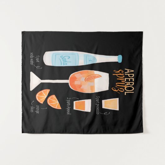 Aperol Spritz Cocktail Wandkleed (Voorkant (horizontaal))