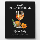 Aperol Spritz Cocktailbar Drankbordje Fotoplaat (Voorkant)