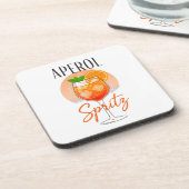 Aperol Spritz Cocktailontwerp Bier Onderzetter (Linkerzijde)