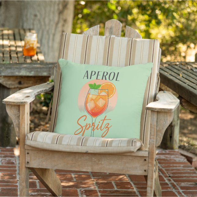 Aperol Spritz Cocktailontwerp Buitenkussen (Stoel)