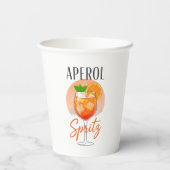 Aperol Spritz Cocktailontwerp Papieren Bekers (Achterkant)