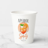Aperol Spritz Cocktailontwerp Papieren Bekers (Voorkant)