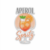 Aperol Spritz Cocktailontwerp Sticker (Voorkant)