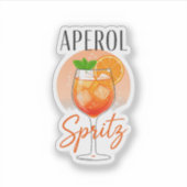Aperol Spritz Cocktailontwerp Sticker (Voorkant)