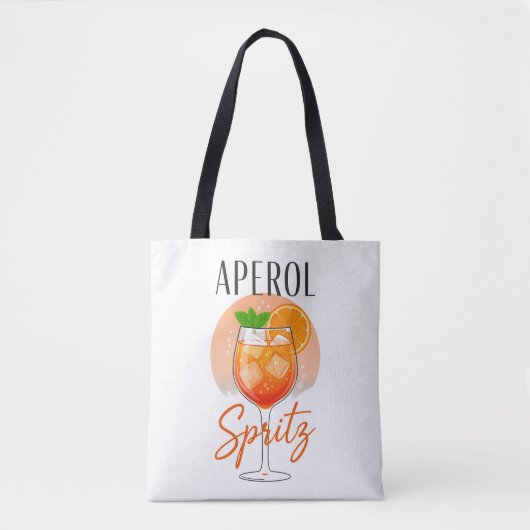 Aperol Spritz Cocktailontwerp Tote Bag (Voorkant)