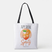 Aperol Spritz Cocktailontwerp Tote Bag (Achterkant)