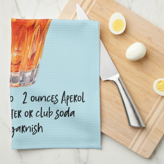 Aperol Spritz cocktailrecept Theedoek (Quarter Fold)