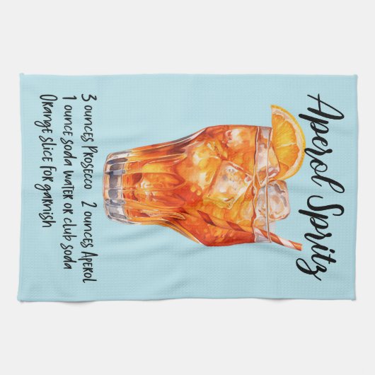 Aperol Spritz cocktailrecept Theedoek (Horizontaal)