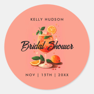 Aperol Spritz Drank Bruidsfeest Ronde Sticker