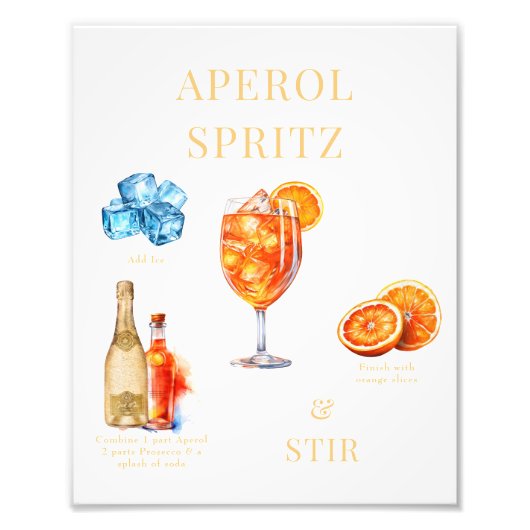 Aperol Spritz-drank Foto Afdruk