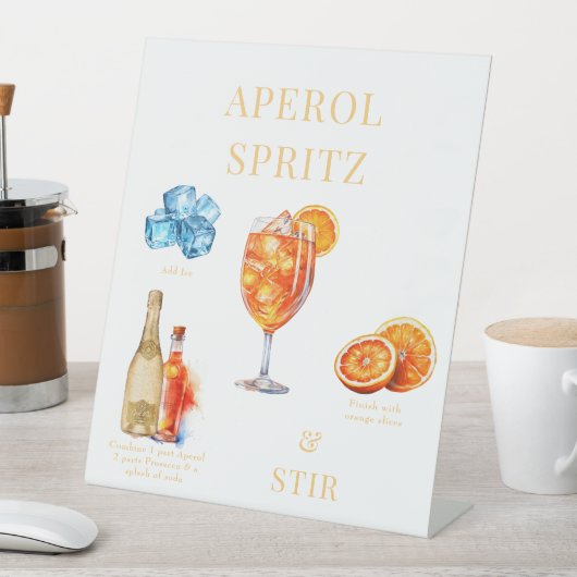 Aperol Spritz Drink voetstuk teken Reclamebord Met Voetstuk (Insitu)