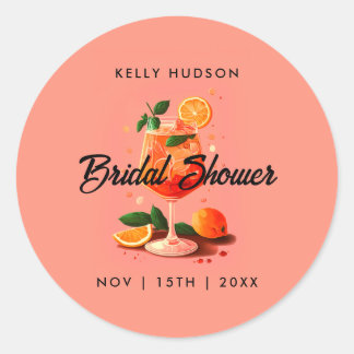 Aperol Spritz Drink Vrijgezellenfeest Ronde Sticker