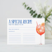 Aperol Spritz Een speciaal recept voor de bruid Informatiekaartje (Staand voorkant)