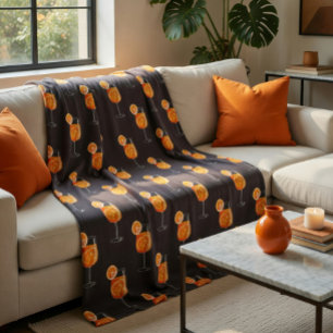 Aperol Spritz fleece deken – knusse cocktail sfeer