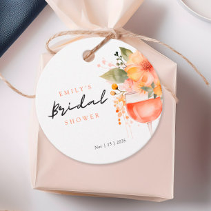 Aperol Spritz Floral Vrijgezellenfeest Bedankjes Labels