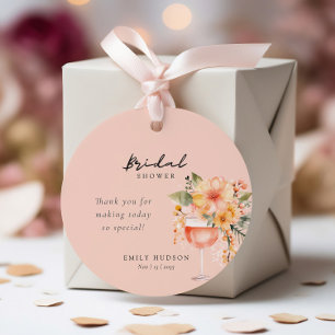 Aperol Spritz Floral Vrijgezellenfeest Bedankjes Labels