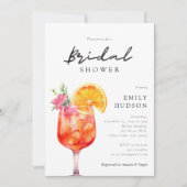 Aperol Spritz Floral Vrijgezellenfeest Kaart (Voorkant)