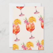 Aperol Spritz Floral Vrijgezellenfeest Kaart (Achterkant)
