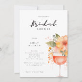 Aperol Spritz Floral Vrijgezellenfeest Kaart (Voorkant)