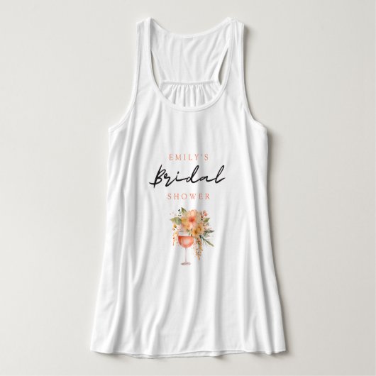 Aperol Spritz Floral Vrijgezellenfeest Tanktop (Design voorkant)