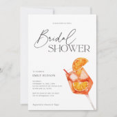 Aperol Spritz Floral Waterverf Vrijgezellenfeest Kaart (Voorkant)