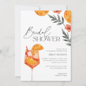 Aperol Spritz Floral Waterverf Vrijgezellenfeest Kaart (Voorkant)