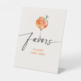 Aperol Spritz geeft de voorkeur aan Vrijgezellenfe Reclamebord Met Voetstuk