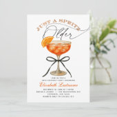 Aperol Spritz Just a Spritz Older Verjaardag Kaart (Staand voorkant)