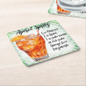 Aperol Spritz Kartonnen Onderzetters (Schuin)