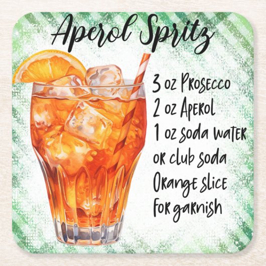Aperol Spritz Kartonnen Onderzetters (Voorkant)