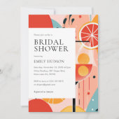 Aperol Spritz Kleurrijke Bridal Douche Uitnodiging (Voorkant)