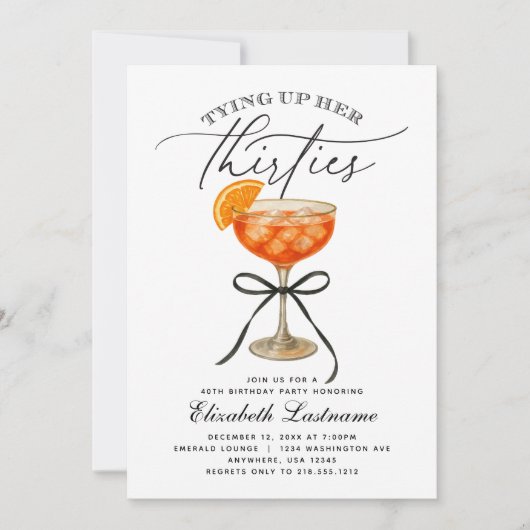 Aperol Spritz koppelt haar dertigjarige verjaardag Kaart (Voorkant)