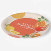 Aperol spritz Liefde bij eerste spritz Vrijgezelle Papieren Bordje (Gekanteld)