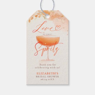 Aperol Spritz Liefde Citrus Bloemig Bruidsfeestje Cadeaulabel