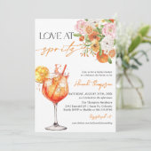 Aperol Spritz, liefde op het eerste Vrijgezellenfe Kaart (Staand voorkant)