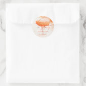 Aperol Spritz Love Citrus Floral Bridal Shower Ronde Sticker (Tas)