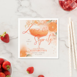 Aperol Spritz Love Citrus Floral Bridal Shower Servet
