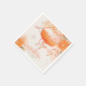 Aperol Spritz Love Citrus Floral Bridal Shower Servet (Hoek)