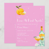 Aperol Spritz Main Squeeze Vrijgezellenfeest Invit Kaart (Voorkant / Achterkant)
