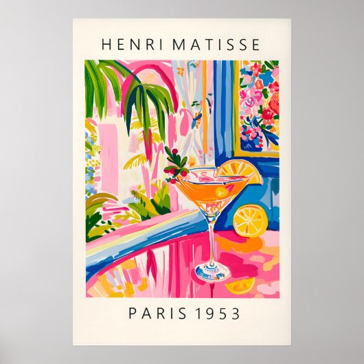 Aperol Spritz Matisse Style Print Roze Dopamine (Voorkant)