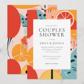 Aperol Spritz moderne koppels Douche Uitnodiging (Voorkant / Achterkant)