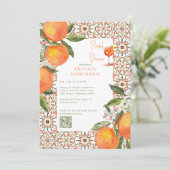 Aperol Spritz Oranges Bridal Shower  Kaart (Staand voorkant)